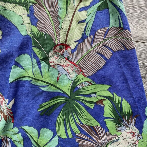 ASOS Linen Mini Skirt Women's Plus Size 18 Parrot Tropical Floral Print - Picture 7 of 9